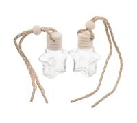 Ciieeo 2 Botellas Vacías De Estrella De Cinco Puntas 10ml Para Perfume De Coche Colgantes De Aromaterapia