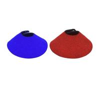 Ciieeo 2 Collares Protectores Cónicos para Aves Anti-Mordeduras y Anti-Rascaduras Tamaño Mediano Colores Rojo y Azul Materiales Transpirables y Duraderos Uso para Loros y Otras