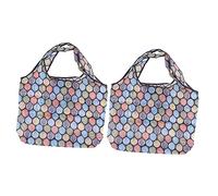 Ciieeo 2 Juegos Bolsa De La Compra Bolso De Mano Plegable Bolsa Ecológica School Bag Maletin Escolar De Artículos Varios De Almacenamiento Tela Oxford Colorful 2 Piezas * 2