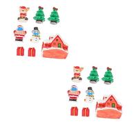Ciieeo 2 Juegos Decoración Navideña Bolas para Árbol De Navidad Bolas Transparentes para Navidad Mini Bolas De Navidad Adornos Bolas De Navidad Casa De Juguete Figuras Navideñas 8 Uds * 2