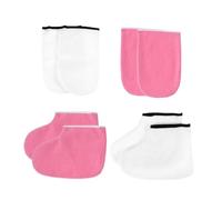 Ciieeo 2 Juegos Guantes y Calcetines para Manicura y Pedicura Cubre Manos y Pies para Cuidado Spa Protección para Piel Exfoliante Cómodo y Duradero para Uso Profesional y Doméstico