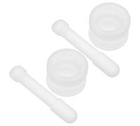 Ciieeo 2 Juegos Juego de Mortero de Vidrio Transparente para Cocina Tazón Triturador de Especias, Diseño Moderno y Funcionalidad para Moler Fino y Conservar Sabor Original