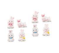 Ciieeo 2 Juegos Muñeco De Conejo Juguetes Alcancía Creativa Hucha Conejillo De Indias Peluches Inflable Estaño Conejito De Peluche Felpa Juguete De Conejo Heno Feng Rosa Resina 4 Piezas*2