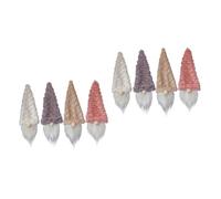 Ciieeo 2 Juegos Tapa De Botella De Vino Muñecos Navideños Navideños Decoração Copas De Vino De Navidad Decoración Superior Adorables De Botellas Felpa 4 Uds * 2