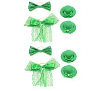 Ciieeo 2 Juegos Tapa De Botella Irlandesa Fiesta Copas De Vino Tinto Sombreros De Botella De Vino Decoración Verde Calle Mini Sombreros del Día De Patrick 4 Uds * 2