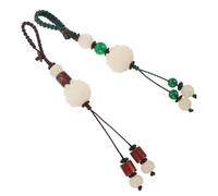 Ciieeo 2 llaveros con colgante de loto para llaves de coche - charm para teléfono con diseño de raíz de Bodhi - colgante para bolso, accesorio decorativo ideal para uso diario y festivo