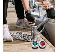 Ciieeo 2 Luces de Navegación LED para Embarcaciones Marinas 12v Rojo y Verde, Señal de Parte Frontal y Popa para Yates, Pontones y Lanchas Rápidas, Lámparas Impermeables Alta Visibilidad