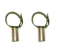 Ciieeo 2 Piezas Campana de pastoreo para ganado y ovino Granja ruidosa campanas de vaca cabra Animal Campana de pastoreo de granja Campana de pastoreo de hierro en miniatura anillo