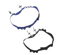 Ciieeo 2 Piezas Cinturón de Maratón Ajustable con 6 Presillas | Fijación Segura del Dorsal, Almacenamiento para Geles, Dos Cuadrados Visibles, para Competición y Trail