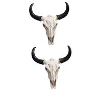 Ciieeo 2 piezas Colgante de Pared Cráneo de Vaca Decoración Creativa para Halloween Original y Adorno Moderno para Pared