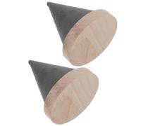 Ciieeo 2 Piezas de Joyería para Exhibición Forma de Cono para Relojes y Pulseras Soporte con Base de Madera Resistente Tiendas y Tocadores