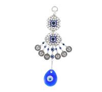 Ciieeo 2 Piezas De Letrero Decorativo De Pared Con Diseño De Mal De Ojo Hecho A Mano Para Colgar En La Pared Para El Hogar Arte Turco Amuleto Cuentas De Metal Y Vidrio.