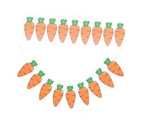 Ciieeo 2 Piezas De Tirar De Zanahoria De La De Verduras De Pascua Adornos De Zanahorias Guirnalda De De Pascua Banderín De Pascua Conejo Papel Arte Latte