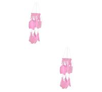 Ciieeo 2 Piezas Decoración Del Dormitorio Colgante De Luz De Noche Atrapasueños Decoración Para Dormitorio De La Habitación De La Cama Simple Con Luces Rosa Lindo