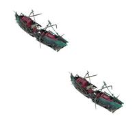 Ciieeo 2 Piezas Decoraciones De Naufragios Decoración del Tanque Accesorios para Peceras Decoraciones para Peceras Acuario Tanques Acuario De Madera Flotante Resina