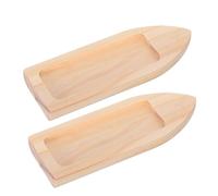 Ciieeo 2 Piezas en Miniatura de Madera Decoración náutica de Madera de decoración náutica Colección de decoración náutica miniaturas náuticas Canoa Khaki