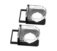 Ciieeo 2 Piezas Funda Protectora para Botones de 22mm Cubierta de Plástico Resistente al Agua y Deformación para Aplicaciones en Máquinas Industriales y Botón de Parada de Emergencia