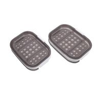 Ciieeo 2 piezas Jabonera de Ducha de Pared con Ventosa Soporte sin Taladro con Drenaje Rápido para Jabón y Esponja Resistente y Fácil de Limpiar Gris