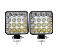 Ciieeo 2 Piezas Luz LED Auxiliar para Coche Mini Cuadrada 16 Luces 48 W