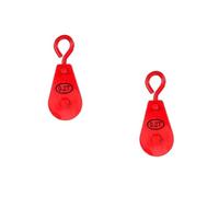 Ciieeo 2 Piezas Micropolea Rueda De Polea Polea Para Tendedero Abrelatas Galvanizado Planta Lámina Puerta Equipo De Polea Cables Verter Pequeño Abordar Material Acero A3 Rojo