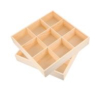 Ciieeo 2 Piezas Organizador Madera Compartimentos para Calcetines Ropa Interior Corbatas Separador Compacto para Armarios y Cómodas