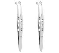 Ciieeo 2 Piezas Pinzas para Masaje de Glándulas de Meibomio de Acero Inoxidable, Diseño Profesional Portátil y Fácil de Llevar para Uso en Casa y Salón de Belleza