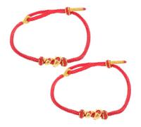Ciieeo 2 Piezas Pulsera de Cuerda Roja Ajustable del Año Serpiente 2025 Diseño Tradicional Chino, Hecha a Mano para Momentos Obsequios y Uso Diario