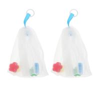 Ciieeo 2 Piezas Redes de Espuma Facial Bolsas de Espuma para Limpieza Facial y Jabón Pe Blanco y Limpiar el Rostro