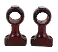 Ciieeo 2 Piezas Soportes de Barra para Cortinas de Madera Base de Montaje Versátil para Barra de Cortina Pared o Techo Dormitorio Salón y Baño Madera Sólida Compatible con Estilos