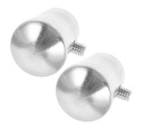 Ciieeo 2 Piezas Tapón de Tubo de Acero Inoxidable Plata, Cubre Tubo y Tapa de Extremo para Pasamanos, Resistente al Óxido Desgaste, Fácil Instalación, para Escaleras y Barandillas