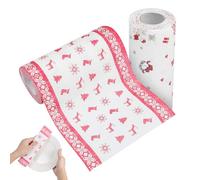 Ciieeo 2 Rollos Papel Encerado Navideño Antigrasa para Cocina de Papel Protector Desechable con Diseños Festivos para Envolver Alimentos y Forrar Bandejas Restaurantes y Hogares