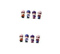 Ciieeo 2 Series Muñeca De Juguete Kit De Decoración Falso Decoración Escritorio Home Decor Adorno De De Muñecas Figura Modelo Adorno De Polivinilo 4 Piezas X 2