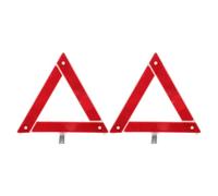 Ciieeo 2 Triángulos Reflectantes Plegables para Coche Señal Triangular de Emergencia Compacta Base Trípode Estable Color Rojo Reflectante Tamaño Pequeño Uso Vial y Seguridad