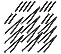 Ciieeo 20 Bridas Reutilizables de Nylon Negro para Organizar Cables y Cordones Diseño Sola Pieza, Ideales para Centro de Entretenimiento en Casa