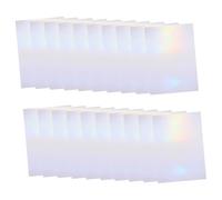 Ciieeo 20 Hojas Película Transparente para Insignia, Láminas Adhesivas para Fotos, Pvc Blanco Autoadhesivo, Holográfico Efecto Prisma, Estrellas, Puntos, Círculos, Corazones y Burbujas,