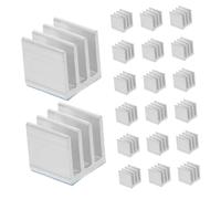 Ciieeo 20 Piezas Bloque de Aletas del Disipador de Calor Adhesivo, Aleta de Enfriamiento Compacta para Componentes Electrónicos, Reemplazo Versátil para Computadoras y Routers