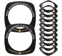 Ciieeo 20 Piezas Collares para Máquina de Cera de Plástico Negro Almohadillas Protectoras para Calentadores de Cera, Reemplazo Rápido y Uso Prolongado en Salones Profesionales