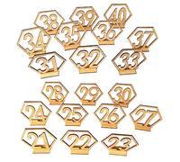 Ciieeo 20 Piezas número de boda de madera Números de mesa de madera marcos de números de mesa de boda comunión servilletero Números de mesa de bodas decoración de números de mesa Bambú