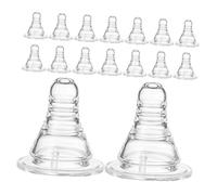 Ciieeo 20 Piezas Paciente de beber tapa de tapas de botella de bebidas adornos de botellas para accesorios de taza accesorios de vaso tapa de botella gel de sílice Transparente