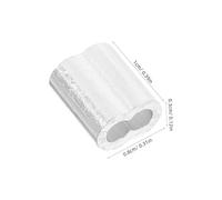 Ciieeo 200 piezas Abrazaderas Aluminio Doble Orificio para Cable Acero Manguitos Crimpar Resistente para Cuerda Alambre Uso Industrial y Doméstico