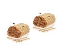 Ciieeo 200 Piezas Tubo de Abeja de Caña Natural para Colmenas, Accesorio Práctico para Apicultores en Apicultura Exterior y Reproducción de Abejas