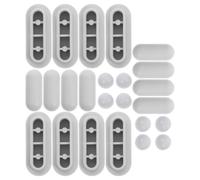 Ciieeo 24 Piezas Almohadillas de Silicona Abs para Tapa de Inodoro, Antideslizantes y Amortiguadoras, Compatibles Generales para Uso en Casa y Oficina, Color Blanco