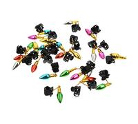 Ciieeo 24 Piezas Campana Barba Pinzas Joyas Para El Cabello Campana Barba Clips Decorativos Decoración De Barba Adornos Navideños Para El Vello Facial Kit De Brillo De Barba Navideña