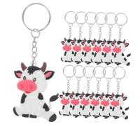 Ciieeo 24 Piezas Llaveros de Vaca Cartoon para Niñas y Mujeres Colgantes Granja Accesorios de Fiesta para Carteras