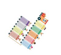 Ciieeo 2hojas Pegatinas de Tabla de Multiplicar Infantil Vinilo Diseño de Tren Divertido Adhesivos Decorativos para Paredes de Habitaciones Infantiles Resistentes y Fáciles de Aplicar