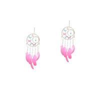Ciieeo 2piezas Colgante De Captura De Sueños De Rosa y Blanca Para Decoración Del Hogar Dormitorio y Sala De Estar Atrapa Sueños Artesanal y Duradero