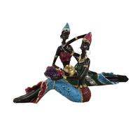 Ciieeo 2piezas Estatuillas De Resina De Mujeres Africanas Decoración Cultural para Oficina y Hogar Adornos Únicos para Sala y Vino Africana