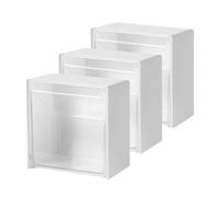 Ciieeo 3 Cajas Organizadoras para Baño Montadas en Pared, Almacenamiento Tapa para Hisopos, Discos de Algodón y Pequeños Accesorios de Cuidado Personal
