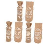 Ciieeo 3 Juegos Bolsa De Vino De Boda Bolsitas para Bolsas para Bolsa De Vino con Cordón Bolsa Decorativa Porta Vino De Arpillera Bolsa De Vino De Compromiso 2 Piezas * 3