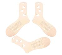 Ciieeo 3 Piezas Bloqueador de Calcetines de Madera con Estructura Telescópica y Forma de Corazón Hueco, Colgador Ajustable para Secado y Almacenamiento Compacto en Aulas de Manualidades